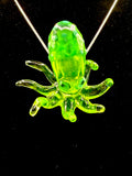 Argent Green Octopus Pendant
