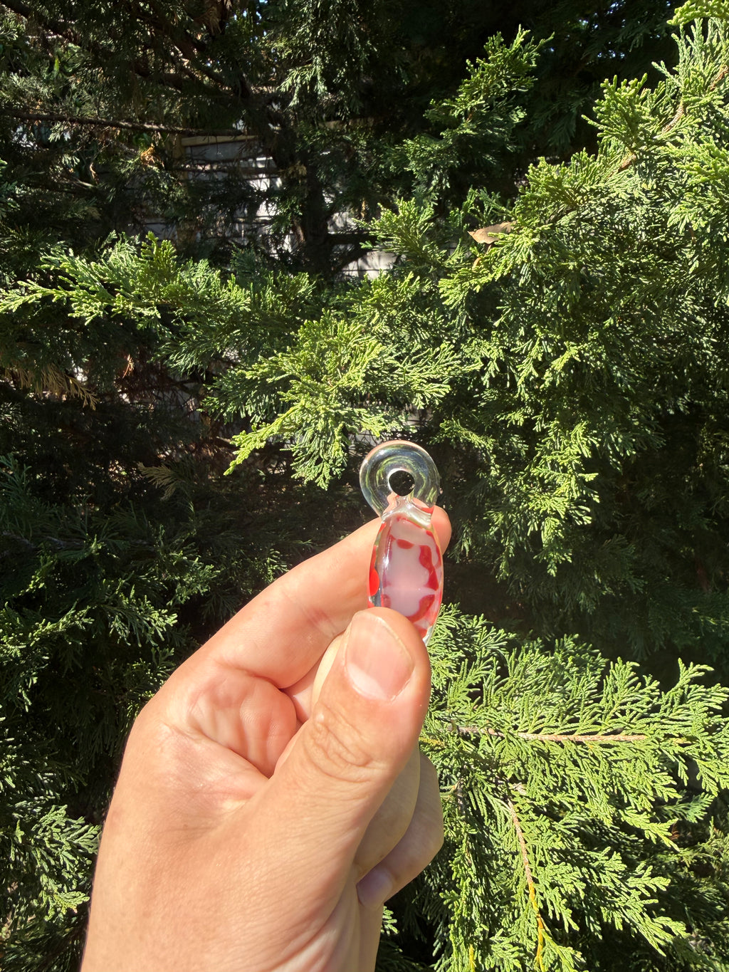 Handmade Borosilicate Glass Flower Implosion Pendant
