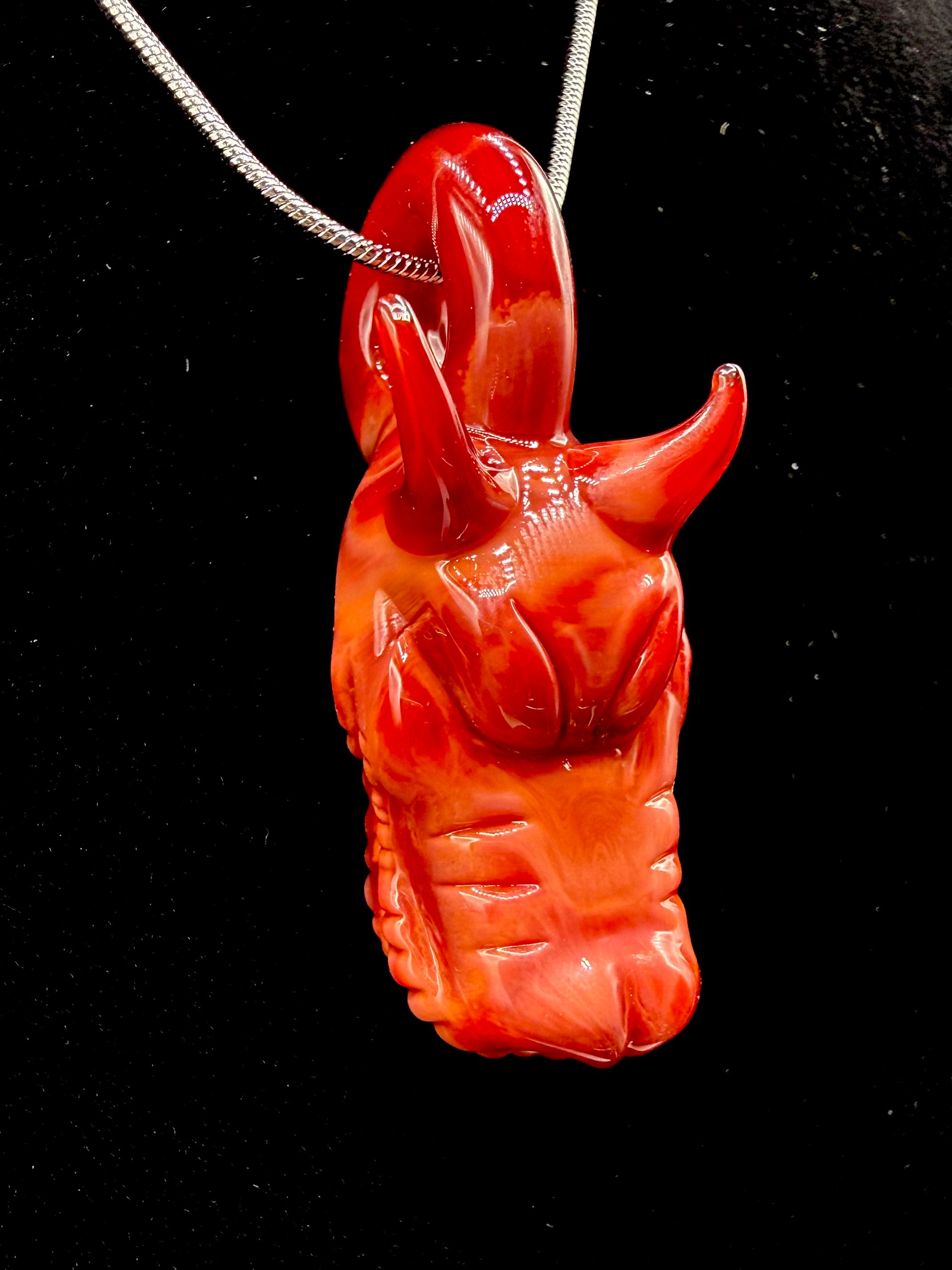 Permission Strike - Dragon Head Glass Pendant
