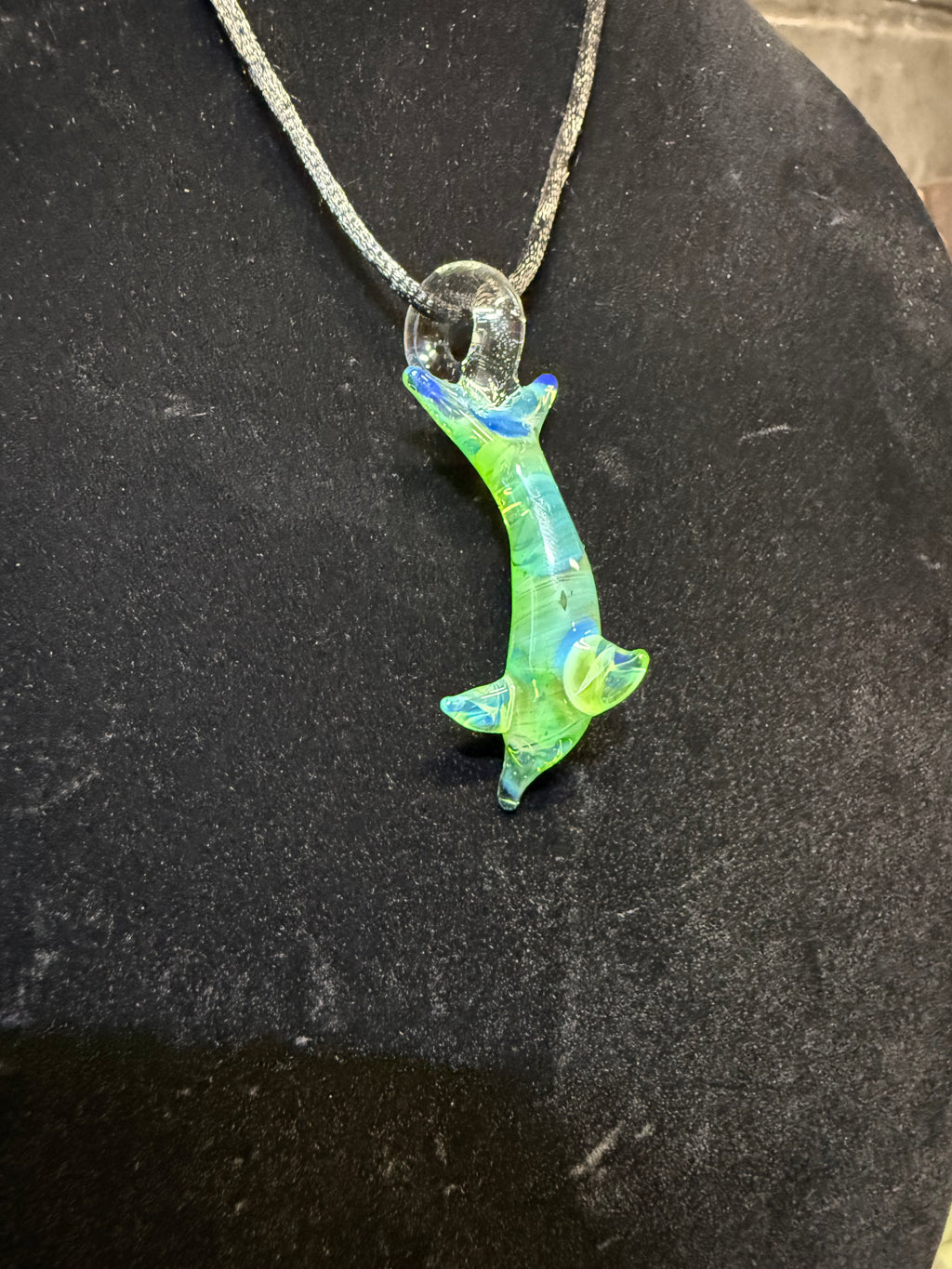 Handmade Ectoplasm Glass Dolphin Pendant