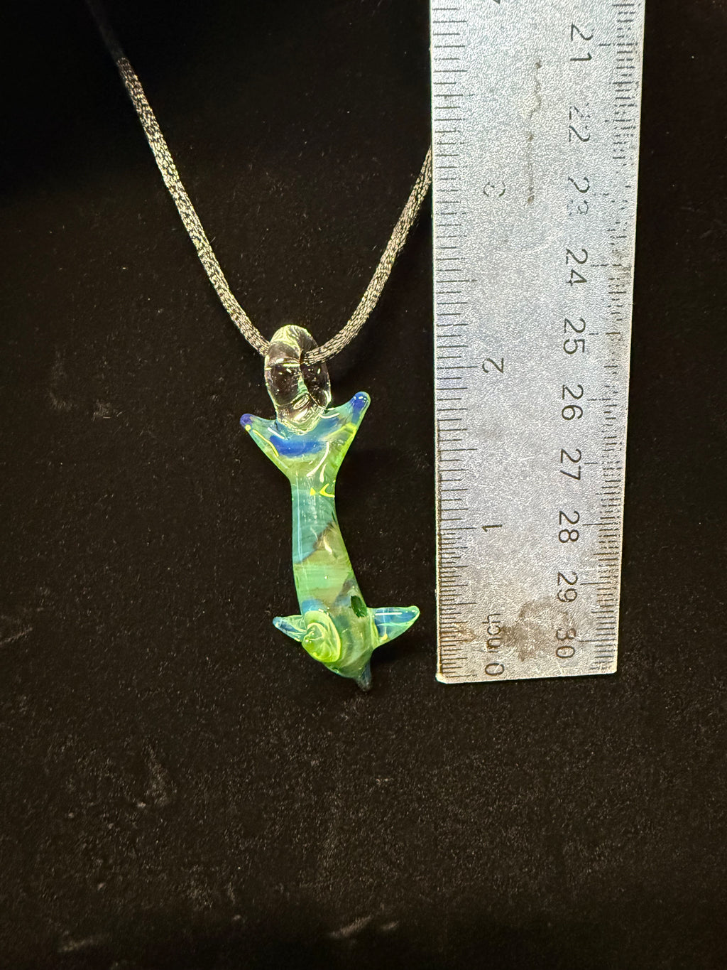 Handmade Ectoplasm Glass Dolphin Pendant