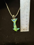 Handmade Ectoplasm Glass Dolphin Pendant