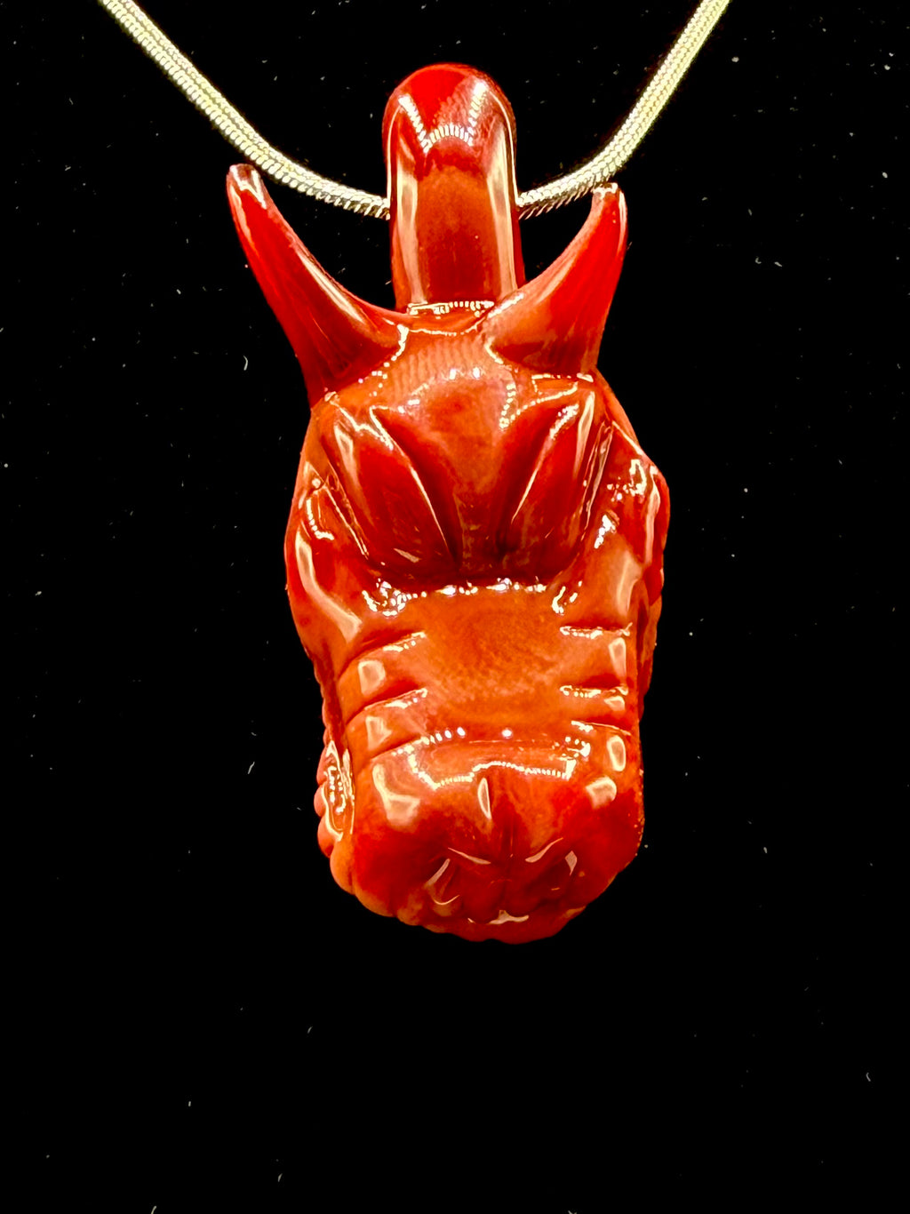 Permission Strike - Dragon Head Glass Pendant