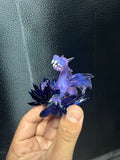 Handmade Opalescent Pink Borosilicate Glass Dragon Statue