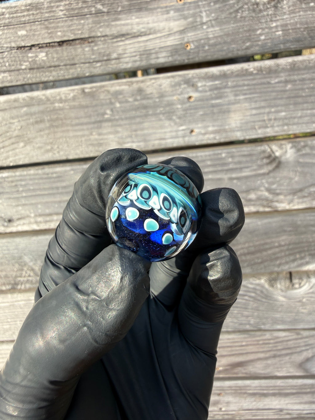 Blue Marble- dot stack pattern