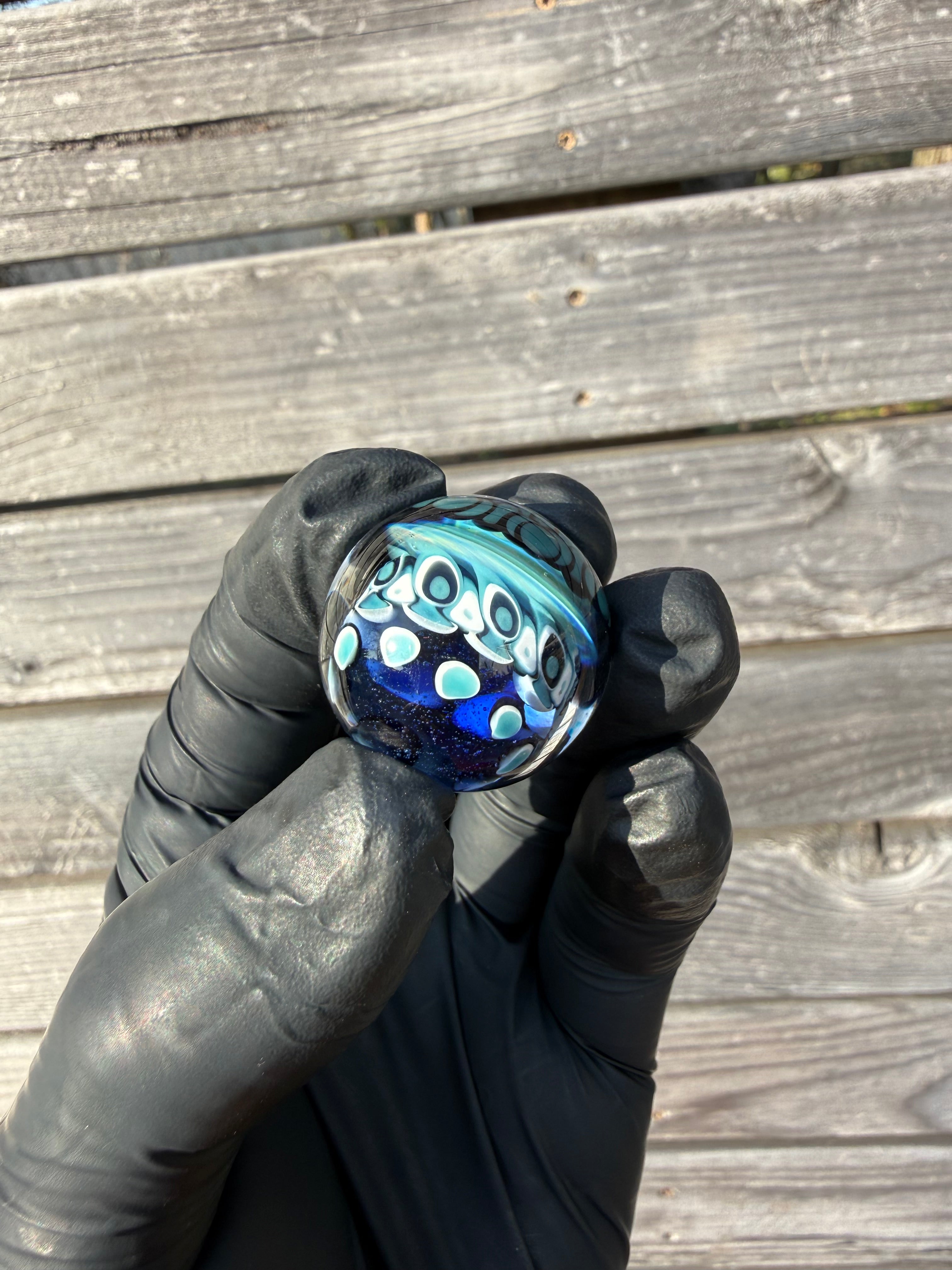 Blue Marble- dot stack pattern