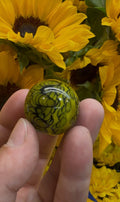 Yellow Dot Stack Marble - Collectible Marble