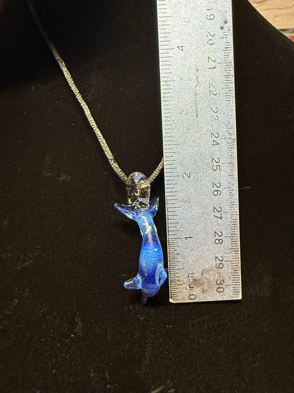 Handmade Dragon Tears Glass Dolphin Pendant