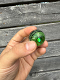 Green Dot Stack Marble with White Opal