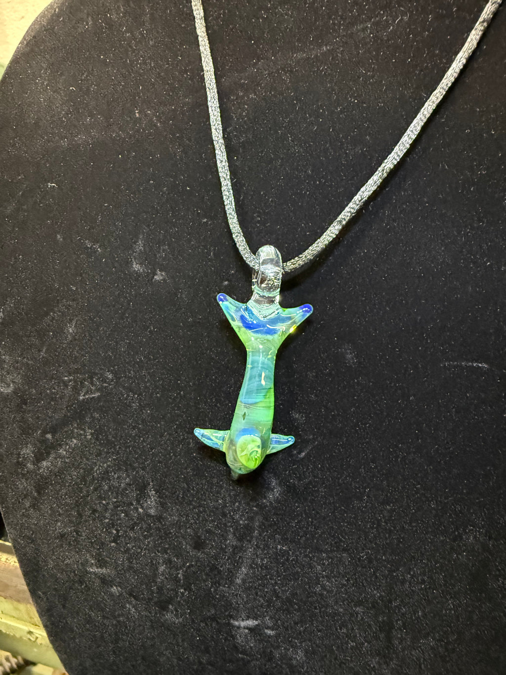 Handmade Ectoplasm Glass Dolphin Pendant