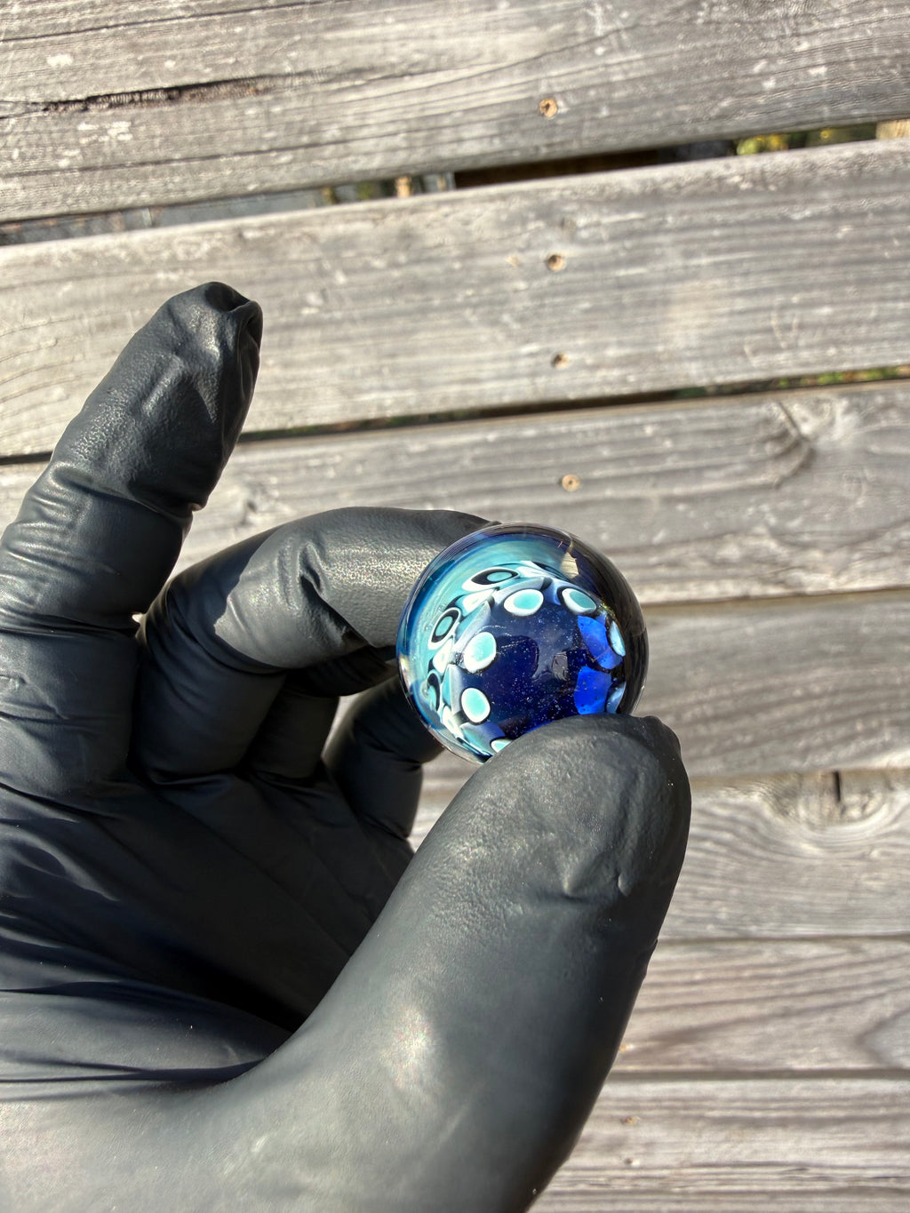 Blue Marble- dot stack pattern